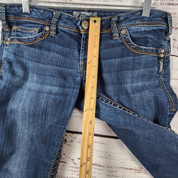 Silver Jeans Camden Rose Bell W32 L31 Women's Flare Stretch Denim Medium Wash - Picture 8 of 9